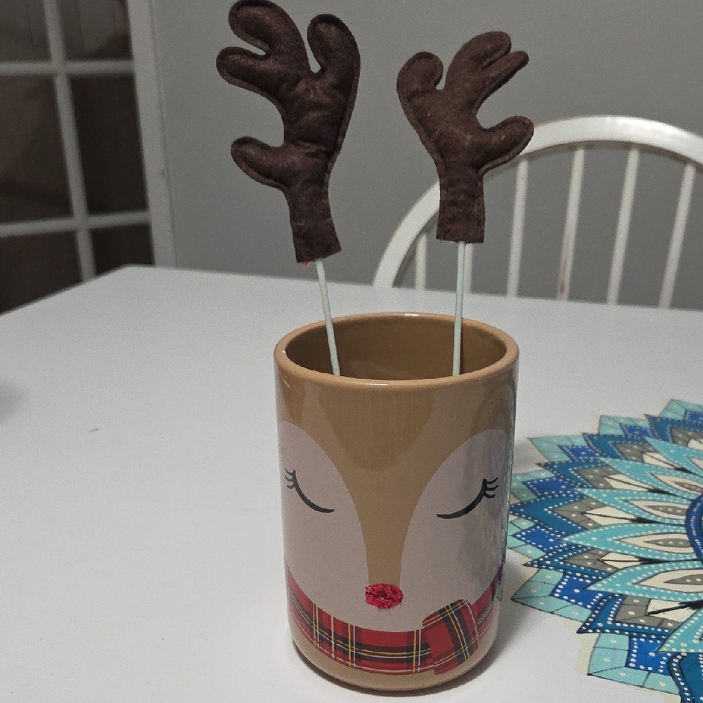 🔵3/$13 FTD Reindeer Vase